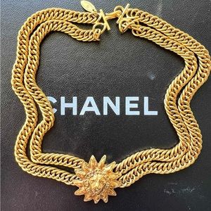 SOLD Chanel vintage lion head necklace shocker